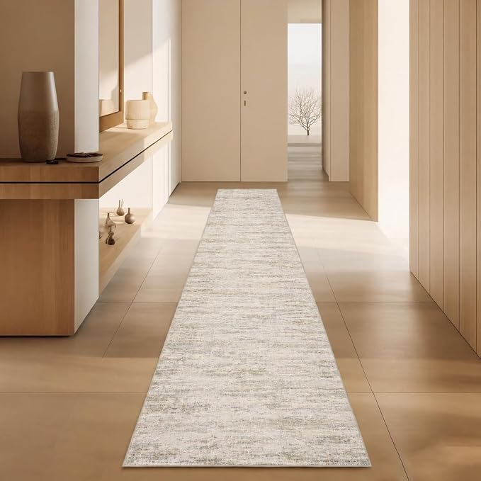2x10 Runner Rug Non-Slip，Modern Abstract 10ft Washable Runner Rugs