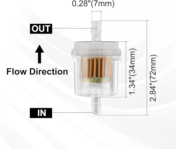 Inline Fuel Filter 1/4" Replace
