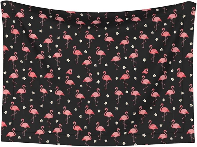 Two Sided Pet Cuddler Blanket for Anxiety Calming, Exotic Bird Pink Flamingos, Reversible Plush Design with Bubble Dot Pattern Provides Familiar Surface Anywhere