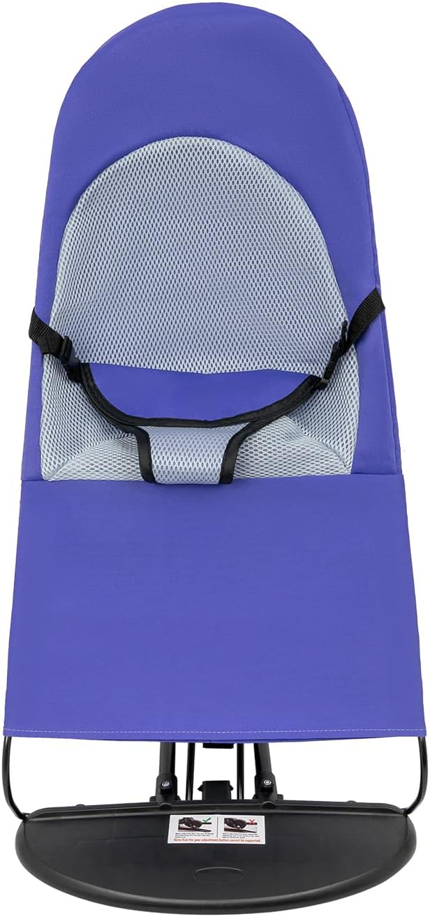 Pet Rocking Chair for Small Dogs & Cats, Portable Foldable Pet Rocker with 3-Level Height Adjustment & 33lbs Capacity, Washable Breathable Indoor/Outdoor Fur Baby Bouncer Bed (Purple)