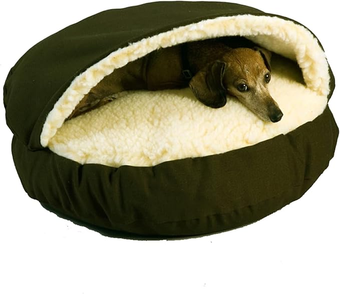 Snoozer Orthopedic Cozy Cave Pet Bed, Large, Khaki