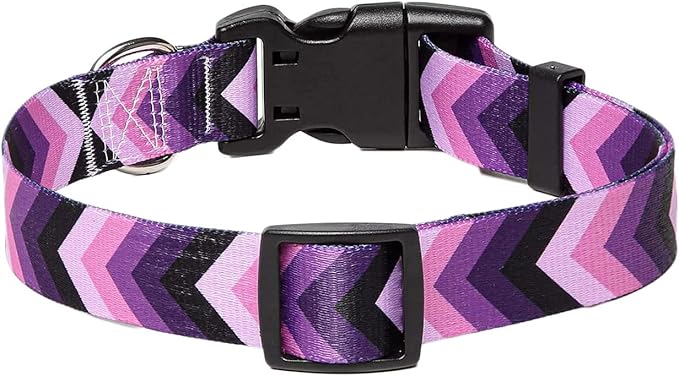 Dog Collar Set with Bohemia Floral Tribal Geometric Patterns - Soft Ethnic Style Collar Adjustable for Small Medium Large Dogs(Purple Arrow,XS)