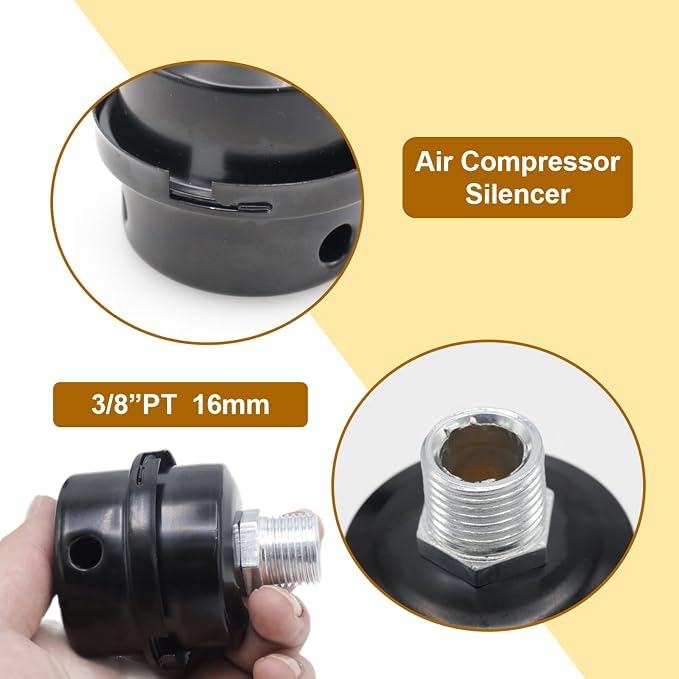 Pack of 2 Air Compressor Silencers