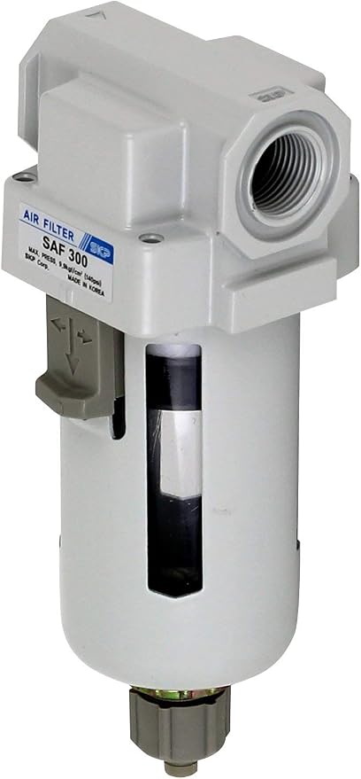 PneumaticPlus SAF300-N03B Compressed Air Particulate Filter 3/8" NPT, 10 Micron
