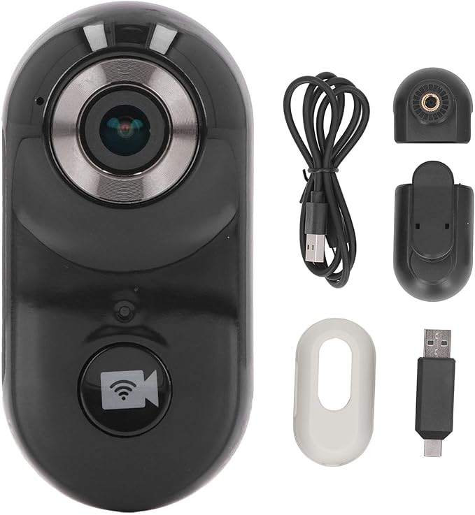 Pet Camera with 2.4G WiFi AP Connection, 1080P HD Video and Loop Recording, Supports 128GB Card for Home Security and as a Mini Outdoor Camera