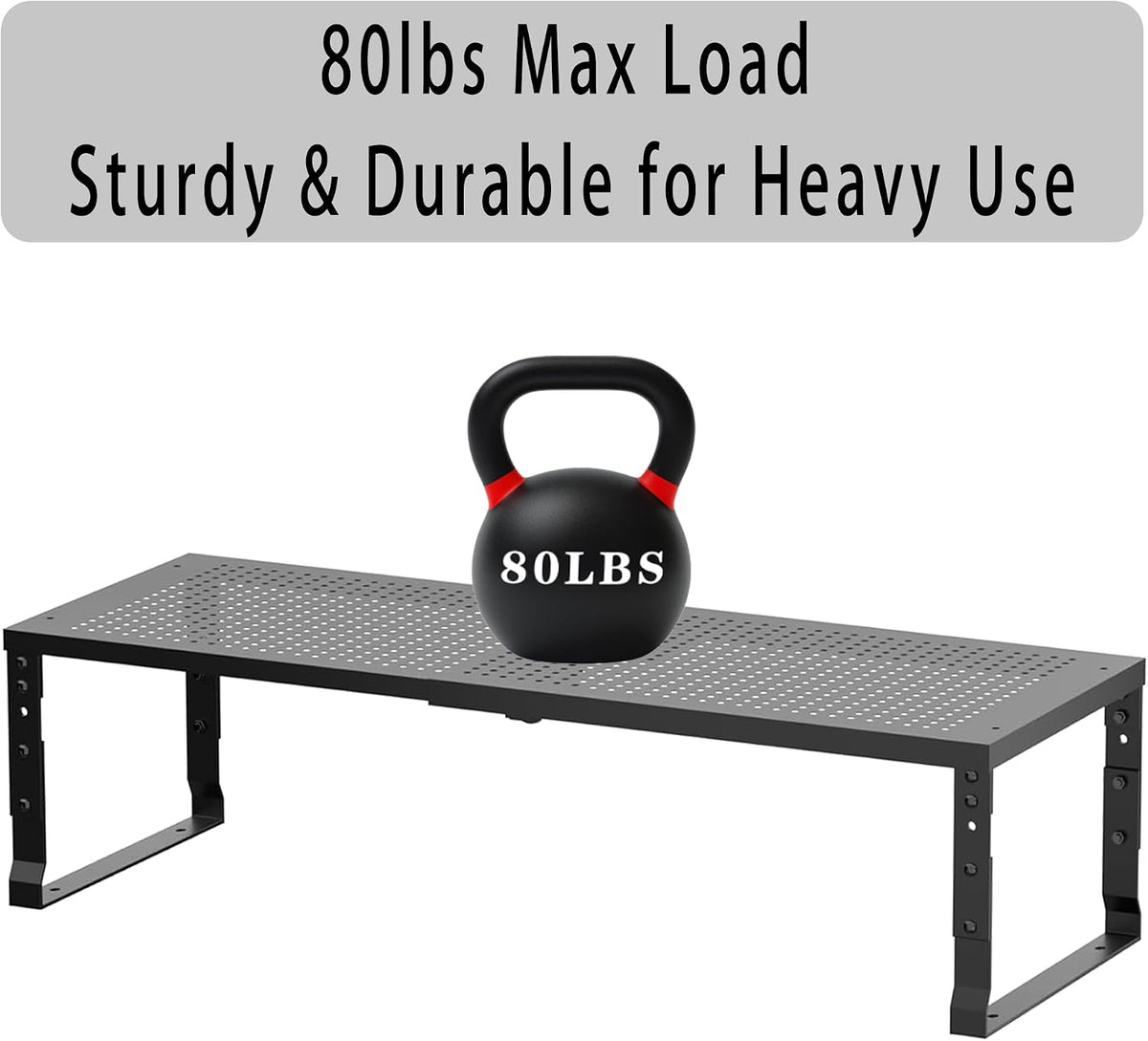 Metal Stackable Expandable Storage Rack, Thickened Steel Adjustable Countertop Space Saving, Heavy-Duty Pantry Storage, Suitable for Kitchens, Cabinet, Sink, Bathrooms, Workshops or Offices