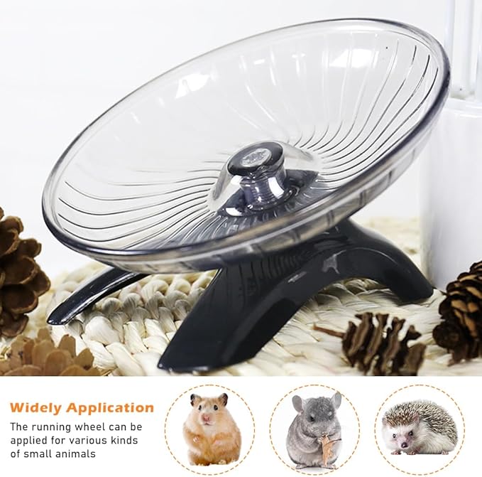 Kakalote Hamster Wheel, Hermit Crab Climbing Toys Silent Running Exercise Wheel, Small Animal Exercise Wheels Hermit Crabs Wheel for Hamsters, Gerbils, Hermit Crab Small Cage