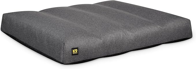 K9 Ballistics Tough Rectangle Pillow Dog Bed - Removable Cover, Washable, Durable & Water Resistant Dog Bed - Large, Titanium Premium Finish