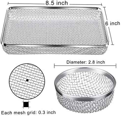 TOODOO 3 Pack Flying Insect Screen RV Furnace Vent Cover (2.8 Inch)(8.5 x 6 Inch) Stainless Steel Mesh with Installation Tool