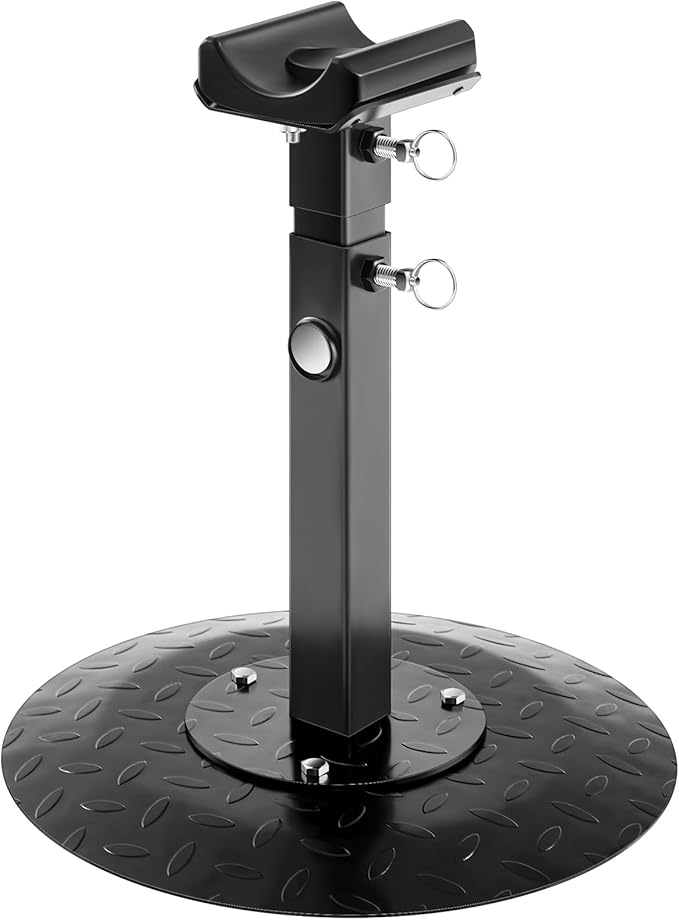 Zonon Metal Adjustable Farrier Stand Blacksmith Farrier Horse Hoof Stand Height Farrier Stand for Horses Black Horse Hoof Trimming Tools(Metal Round Base)