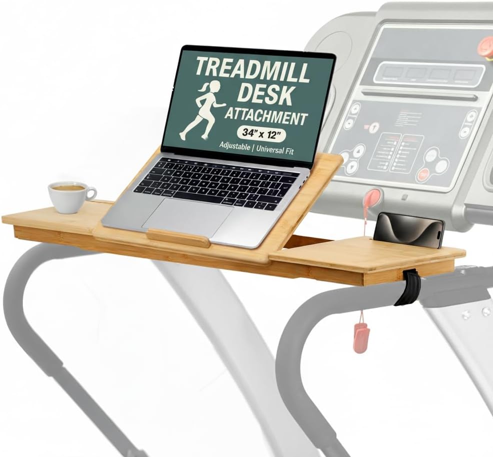 Houseables Laptop Desk and Workstation Accessories, Laptop Stand, Ergonomic Computer Riser, Treadmill Desk Attachment, Adjustable Desktop Workspace, Home and Office Organization