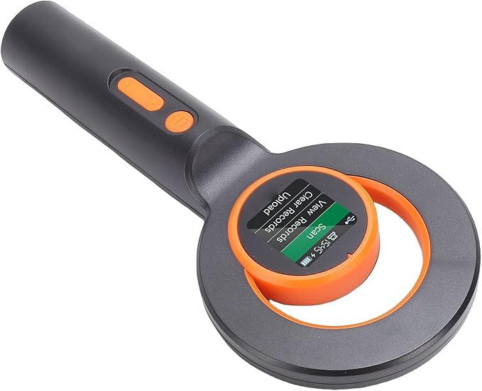 Pet Microchip Reader Multifunctional Portable Tag Scanner Supports EMID FDXB USB Connection 1.44 Inch Screen Pet Chip Scanner for Vet Clinic