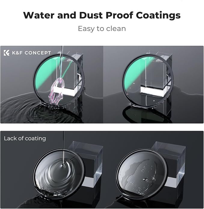 K&F CONCEPT 82mm Black Diffusion 1/4 Filter Mist Cinematic Effect Filter
