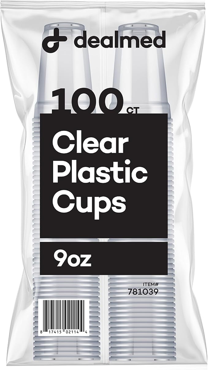 Dealmed 9 oz Disposable Plastic Cups