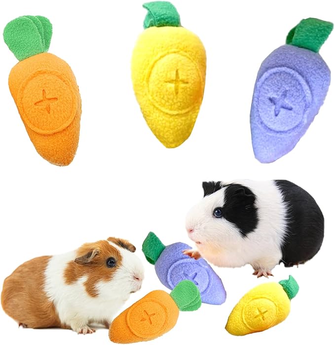 3 Pcs Guinea Pig Forage Toys Snuffle Ball Treat Dispenser Feeding Toy Guinea Pig Foraging Treat Puzzle Toys for Rabbits Hamsters Chinchillas Dogs and Other Small Animals