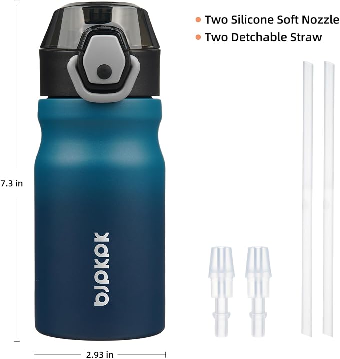 BJPKPK 14 oz Insulated Water Bottle, Stainless Steel Flask | Leak Proof Locking