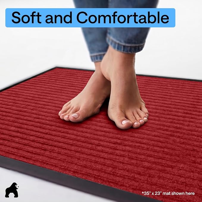 GORILLA GRIP Waterproof Traffic Guard Door Mat, Heavy Duty Entryway Mats