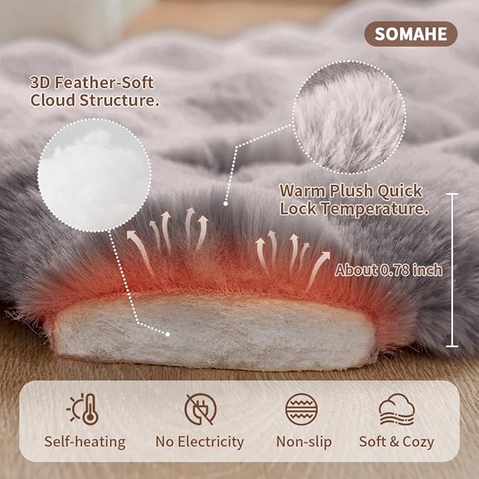 Self-Warming Cat Sleeping Bag, Enclosed Hooded Snuggle Sack with Dual-Side Plush Cat Cave Bed, Portable Foldable Pet Sleeping Pod for Indoor & Travel, Anti-Static, 21.7"x17.7"Coffee