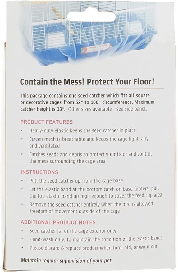 Prevue Pet Products Mesh Bird Seed Catcher 13" H, Large Size