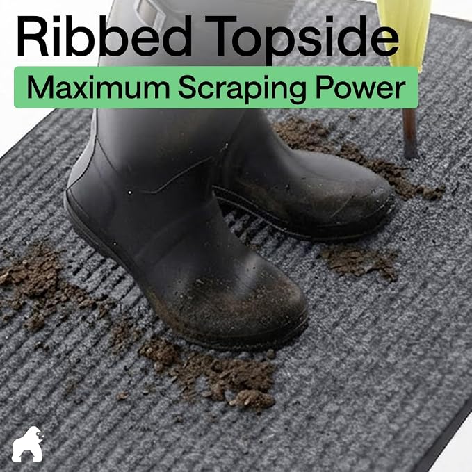 GORILLA GRIP Waterproof Traffic Guard Door Mat, Heavy Duty Entryway Mats