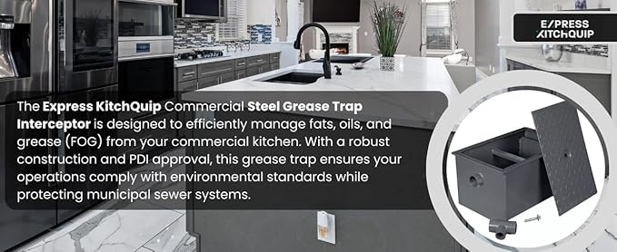 Commercial Carbon Steel Grease Trap Interceptor 14lb