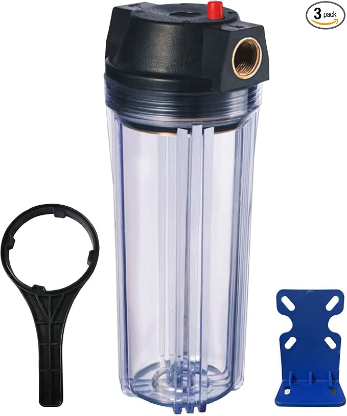 Geekpure 10-Inch Whole House Slim Water Filter Housing