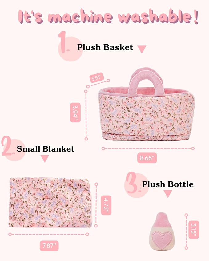 LeyaDoll Soft Baby Doll Set, Pretend Play