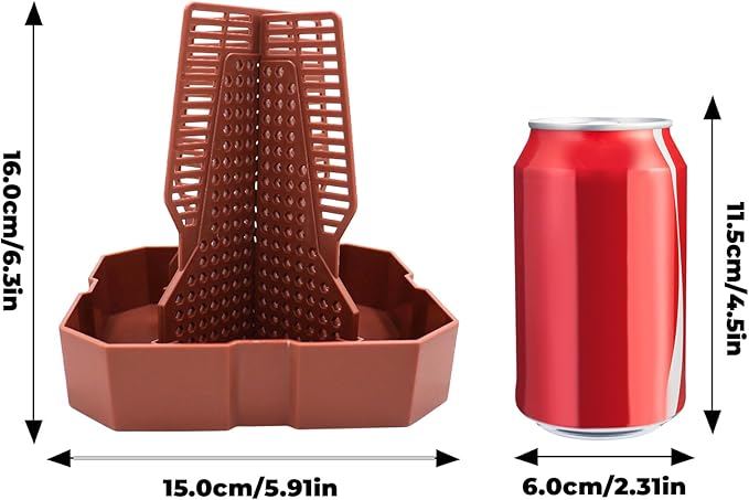 Bearded Dragon Tank Accessories, Lizard Feeder, Reptile Food Cup, Dubia Roaches Organizer with Column for Prey to Climb and Move, Food Bowl for Bearded Dragon, Gecko, Frog