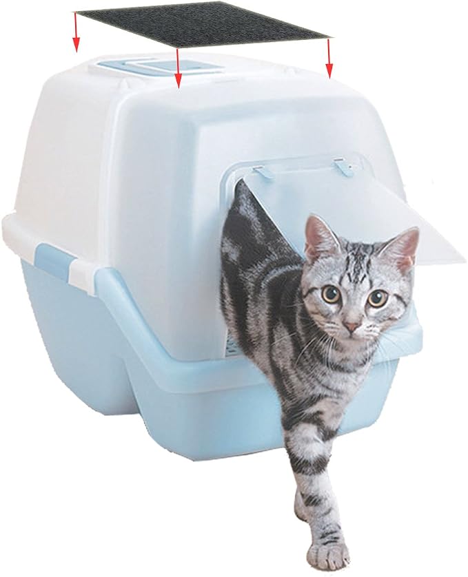 6 Pack Charcoal Cat Litter Box Replacment Filter Hooded Cat Litter Boxes and