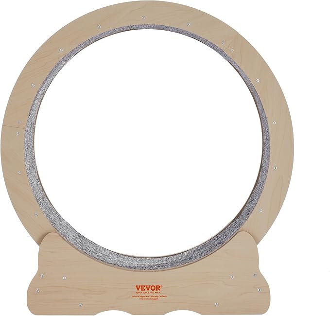 VEVOR Cat Exercise Wheel, Large Treadmill Wheel for Indoor Cats, 29.5 inch Wheel with Detachable Carpet and Cat Teaser for Running/Walking/Training, Suitable for Most Cats