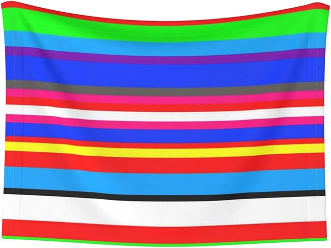 Two Sided Pet Cuddler Blanket for Anxiety Calming, Novel Colorful Mexican Blanket Stripes, Reversible Plush Design with Bubble Dot Pattern Provides Familiar Surface Anywhere