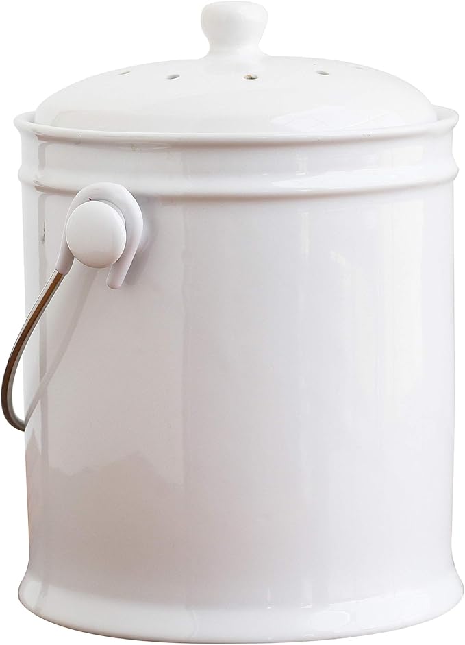 Natural Home 1-Gallon Ceramic Compost Bin