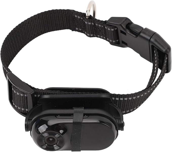 SUNGOOYUE Pet Collar Camera, 1080P HD Video Recording Adjustable Angle View with Back, for Dogs Cats Indoor Outdoor Travel Adventure (64GB)