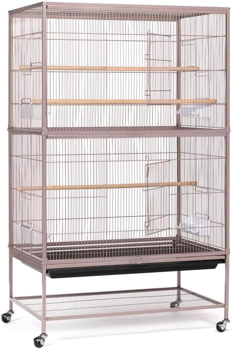 Maykoosh Contemporary Chic Iron Flight Cage with Elegant Ironwork, Spacious Interior, Durable Construction, and Ample Room for Birds to Fly, Play,