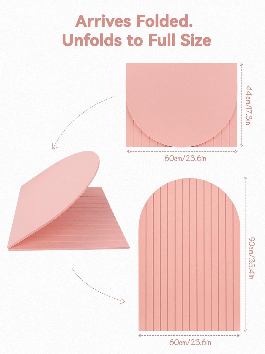 Arched Felt Bulletin Board, 35.4 x 23.6 Striped Pin Board for Wall