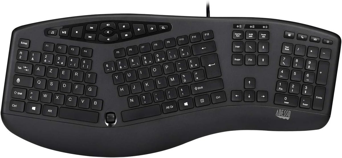 Adesso AKB-160UB Wired Ergonomic Keyboard