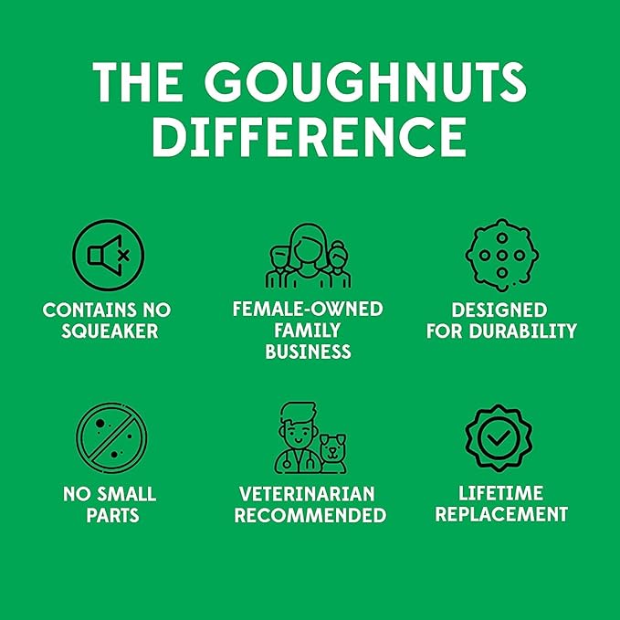 Goughnuts — Dog Toys for Aggressive Chewers | Virtually Indestructible Dog Toy Stick for Small Breeds | Heavy Duty Dog Toy | Black