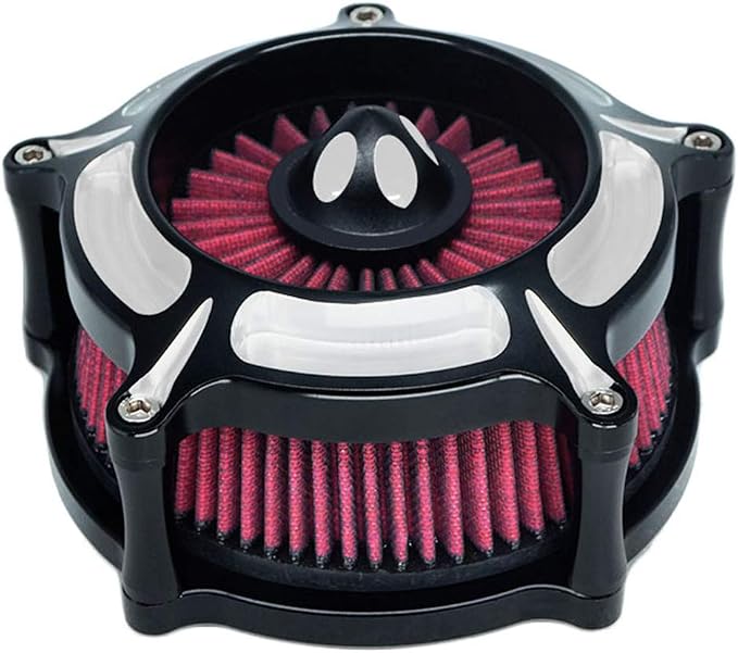 Air Filter Intake Motorcycle Turbine Cleaner Kit Cnc Cut Chrome