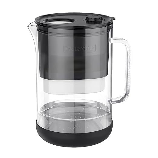 Waterdrop Large Glass Water Filter Pitcher, Eco-Friendly,