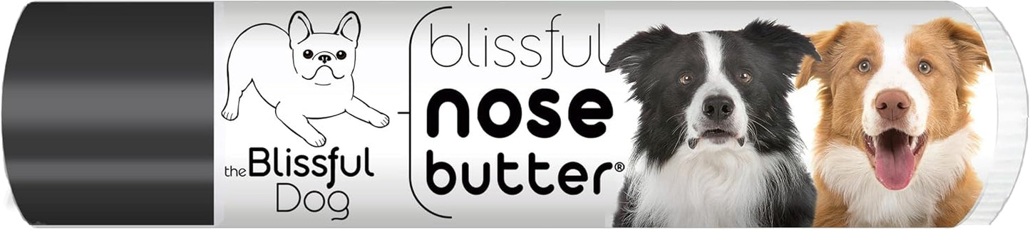 The Blissful Dog Border Collie Nose Butter for Dry, Cracked Skin, Lick-Safe Dog Nose Balm with Moisturizing Shea Butter, Almond, Olive, and Essential Oils, Pet Supplies, Uncented, 0.15 oz.