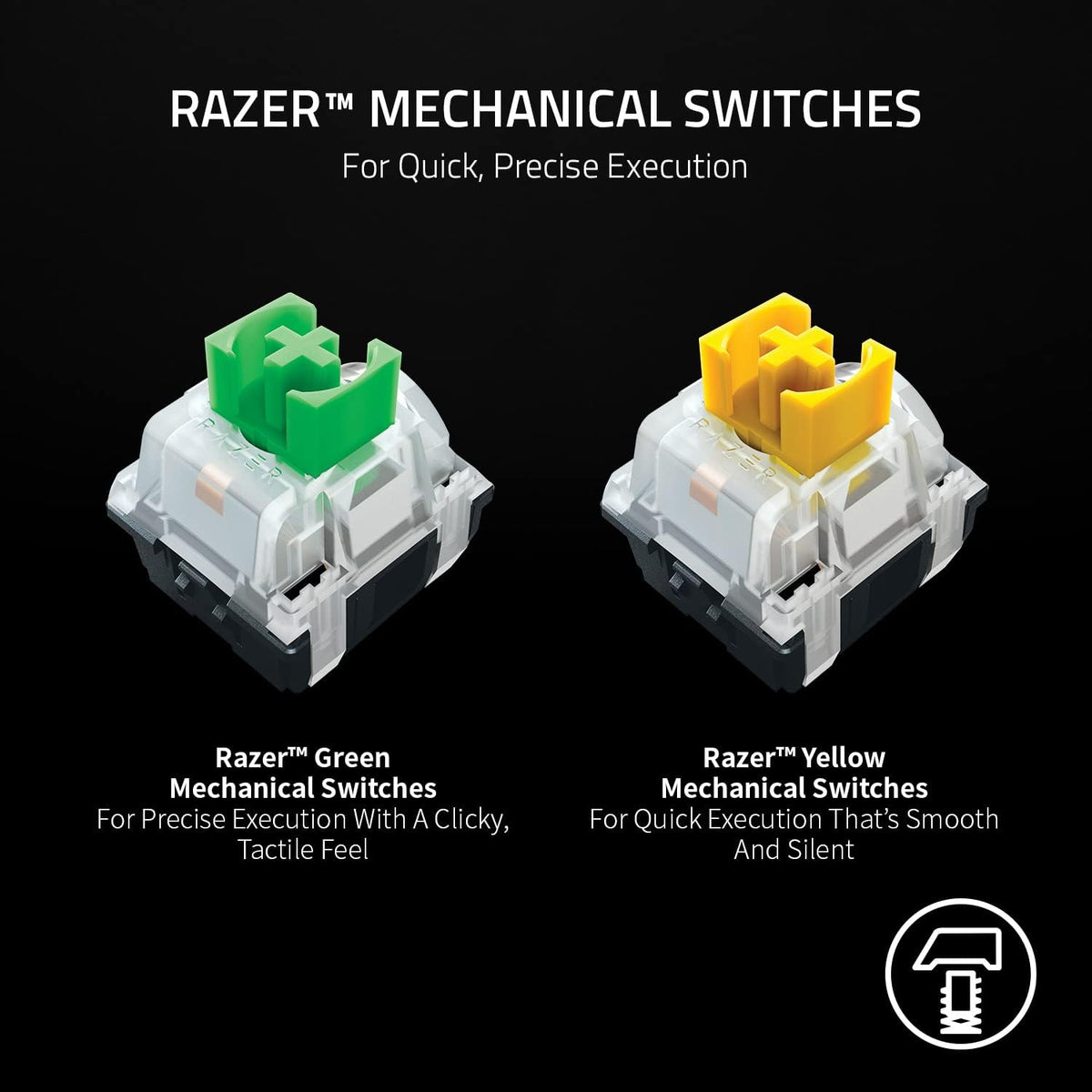 Razer BlackWidow V3 Mini Wireless Mechanical Gaming Keyboard, Yellow Switch
