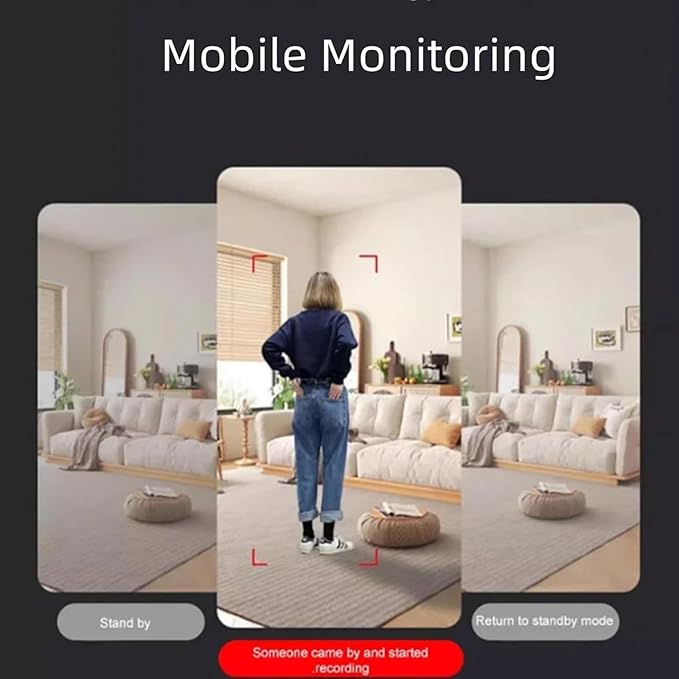 Upgraded Ultra-Invisible No-Plug Camera, Smart WiFi Home Security Monitor with Invisible Mini Camera Wireless, HD Live Streaming Indoor Cameras for Pet Monitoring, Motion Alerts, Easy Setup (2Pcs)