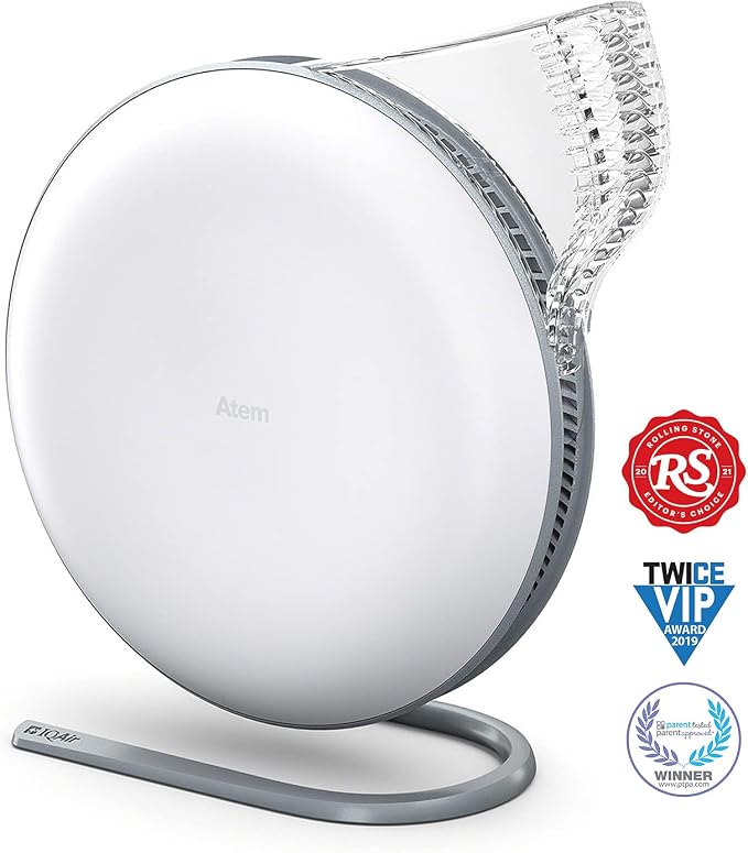 IQAir Atem Desk Air Purifier for Home, Small Room up to 150 sq ft, HyperHEPA