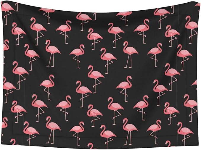 Two Sided Plush Pet Blanket for Crates Carriers Home Use, Pink Flamingo, Reversible Throw with Cozy Dot Fabric and Silky Reverse for Small Large Pets