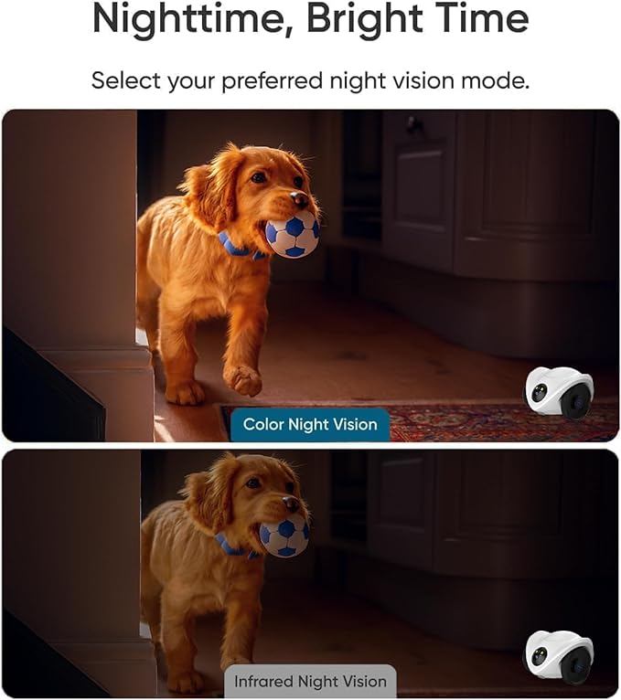 Robot Pet Camera with One-Tap Treat Dispensing | Mobile 360° Monitor, 2-Way Audio, and Smart Tracking | No Monthly Fees, Dual Cameras, Long Battery Life for Pet Care