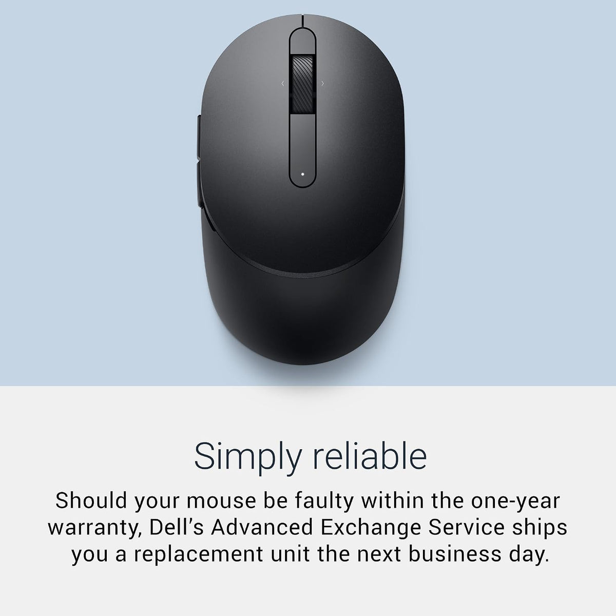 Dell Advanced Wireless Compact Mouse - MS510 - Battery Type AA, (DPI) Adjustable at 1000, 1600 (Default), 2400 and 4000, Buttons 7, Run Time 36 Months, 1 Year Advanced Exchange Service, Black