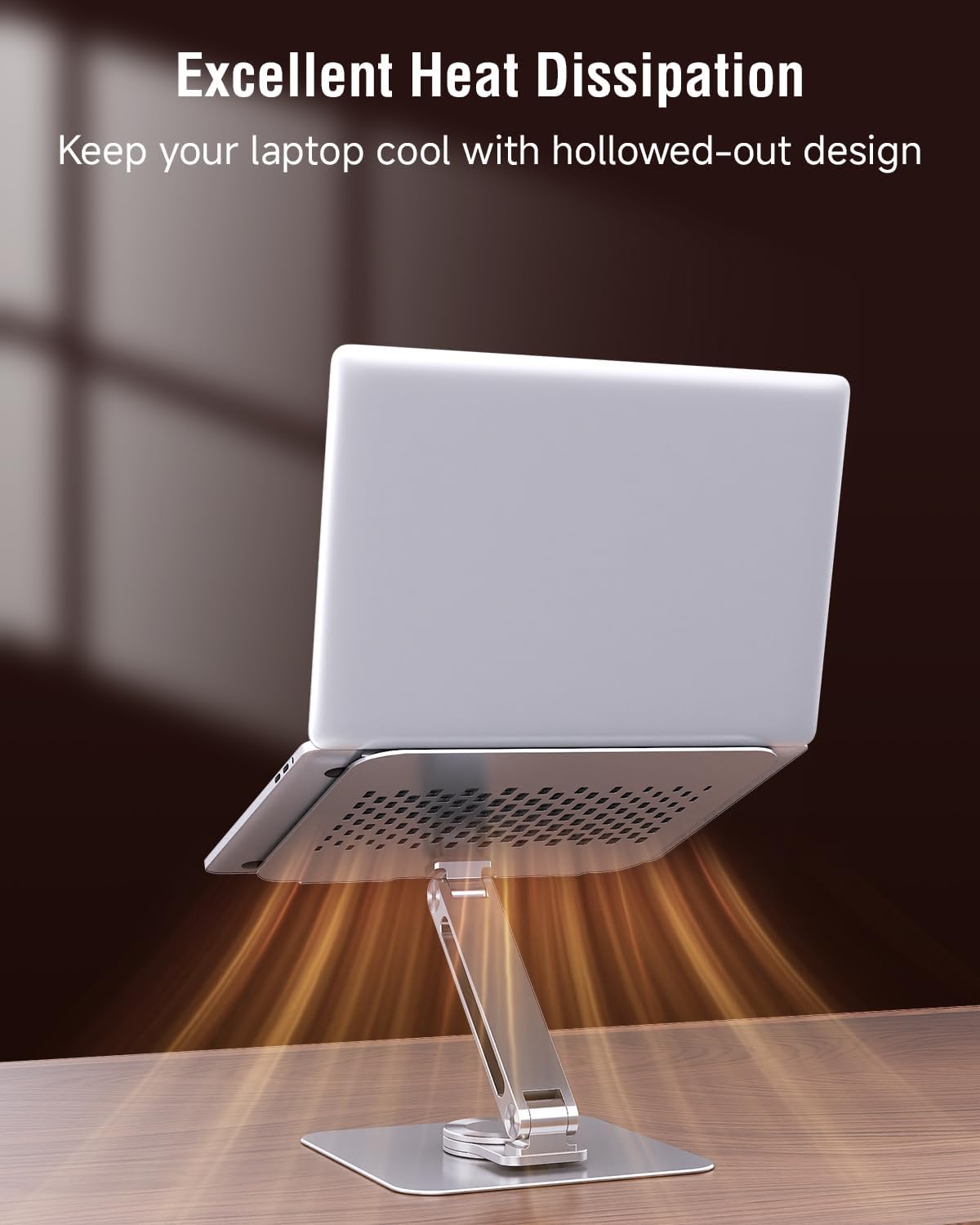 Adjustable Laptop Stand for Desk 360° Rotating Base for 10-17.3''