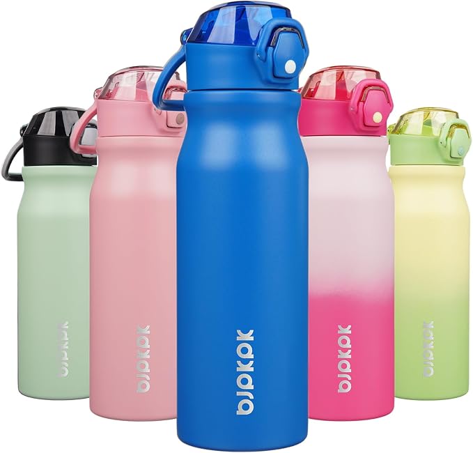 BJPKPK 25 oz Insulated Water Bottle, Stainless Steel Flask | Leak Proof Locking