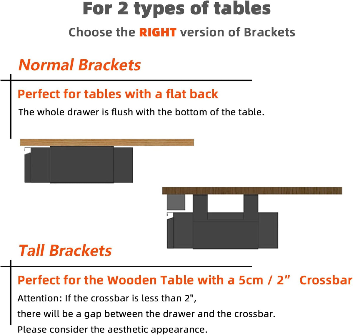 Under Desk Drawer 18”, Under Workbench Tool Storage Hanging Drawers