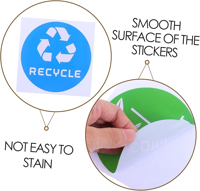 6pcs Decorative Waste Sorting Stickers